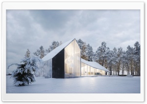 Modern House Design, Winter,...