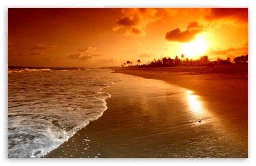 Download Beach Sunrise UltraHD Wallpaper