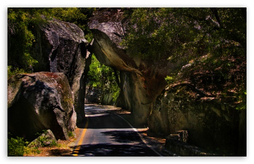 Download Spectacular Rock Tunnel UltraHD Wallpaper