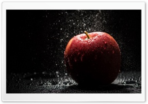 Red Apple Water Drops