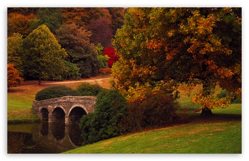 Download Bridge, Stourhead, Wiltshire, United Kingdom UltraHD Wallpaper