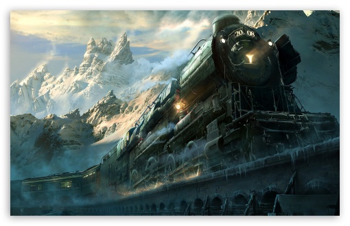 Download Train Travel Fantasy UltraHD Wallpaper