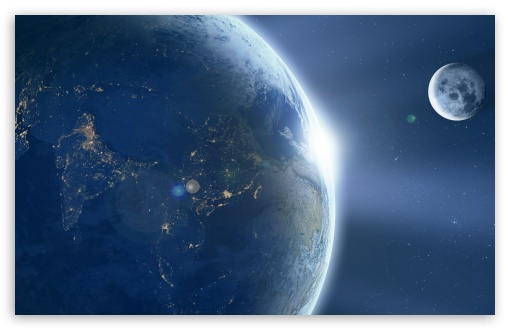 Download Moon Orbiting Earth UltraHD Wallpaper