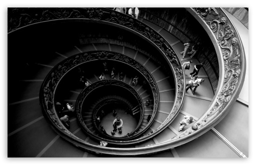 Download Spiral Stairs Of The Vatican Museums UltraHD Wallpaper