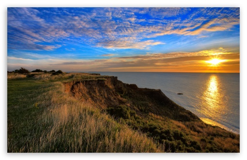 Download Ocean View At Sunset UltraHD Wallpaper
