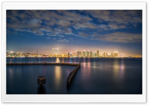 San Diego Bay at Night