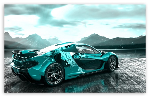 Download McLaren P1 Blue UltraHD Wallpaper