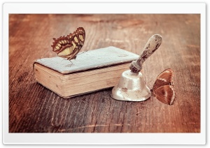 Vintage Book and Butterflies