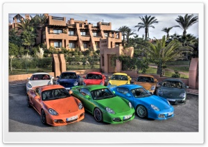 Colorful Porsche Cars