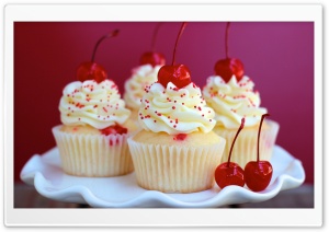 Almond Cherry Cupcakes