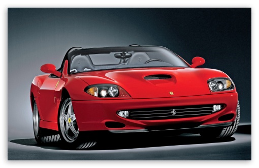 Download Red Ferrari Convertible UltraHD Wallpaper
