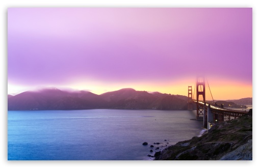 Download Golden Gate Sunset UltraHD Wallpaper