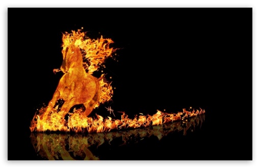 Download Fire Unicorn UltraHD Wallpaper
