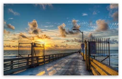 Download Ocean Beach Pier UltraHD Wallpaper