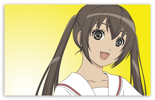 Download Anime Happy Girl UltraHD Wallpaper