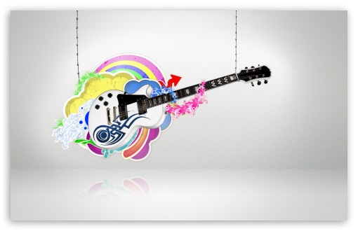 Download White Guitar UltraHD Wallpaper