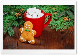 Gingerbread Man, Red Mug of...