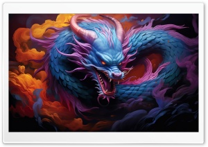 Blue Dragon Fantasy Art