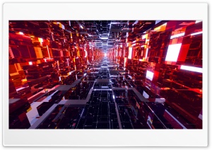 Black and Red Mirrored Tunnel