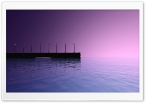 Purple Sky Pier Landscape