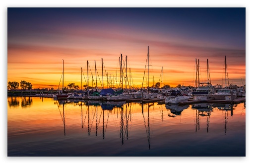 Download San Diego Harbor Sunset UltraHD Wallpaper