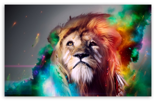 Download Lion Abstract UltraHD Wallpaper