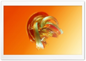 3D Colorful Glass Art, Orange...