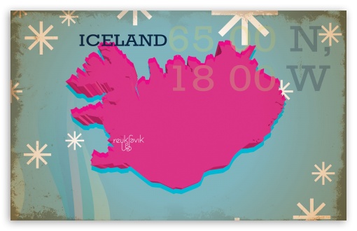 Download Iceland Vintage Map UltraHD Wallpaper