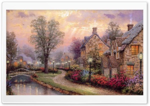 Village Painting by Thomas...