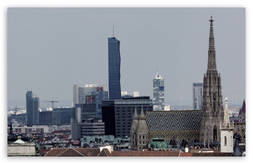 Download DC Tower und Stephansdom Wien UltraHD Wallpaper