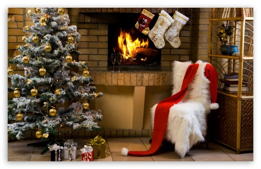 Download Santa Claus House UltraHD Wallpaper