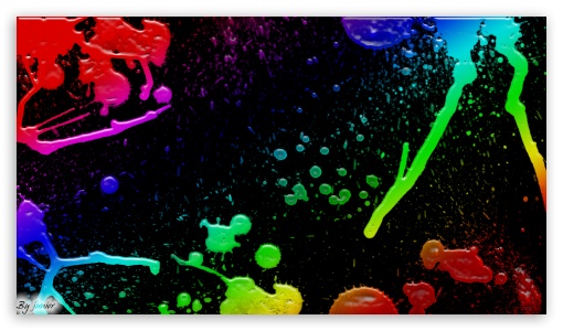 Download Colorful Splatter UltraHD Wallpaper