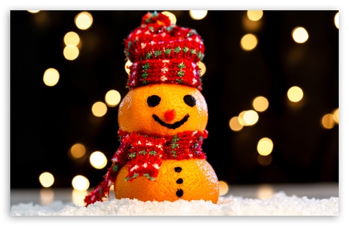 Download Cute Funny Snowman, Happy Christmas 2019 UltraHD Wallpaper