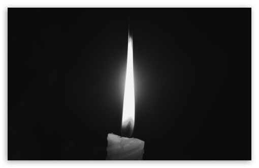 Download Candle Light-Grayscale UltraHD Wallpaper