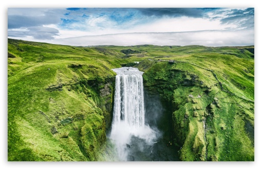 Download Beautiful Waterfall, Scenic View UltraHD Wallpaper
