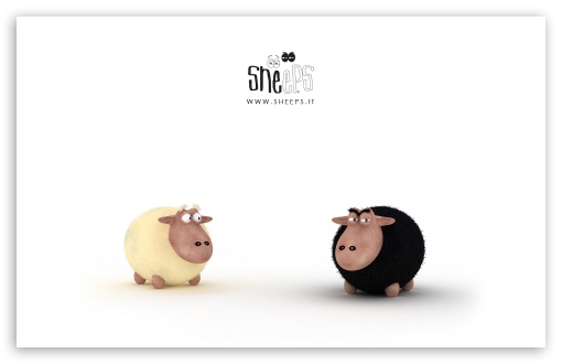 Download Black Sheep Vs White Sheep UltraHD Wallpaper