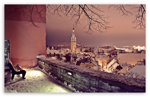 Download Winter in Tallinn UltraHD Wallpaper