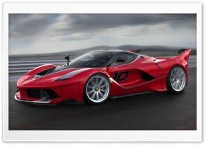 Red Ferrari FXX K Sports Car...
