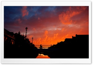 Bicycle Ride At Sunset