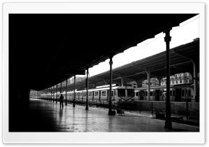 Train Station Black And White