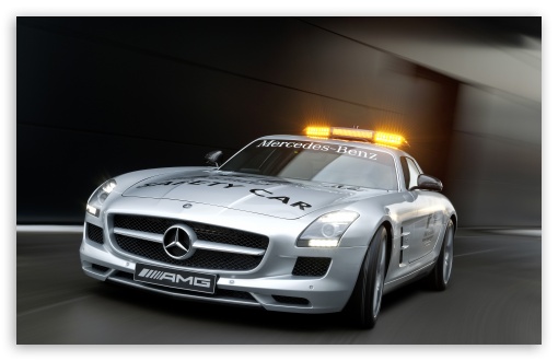 Download Mercedes SLS AMG Police Car UltraHD Wallpaper