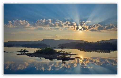 Download Beautiful Sunrays Reflection UltraHD Wallpaper