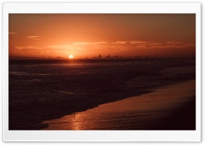 Red Sunset, Bolsa Chica State...