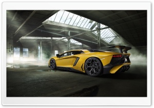 Yellow Lamborghini Aventador...