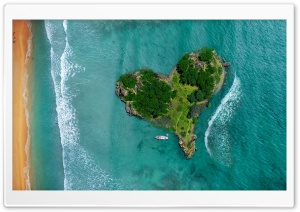 Aerial View Of Heart Shaped...