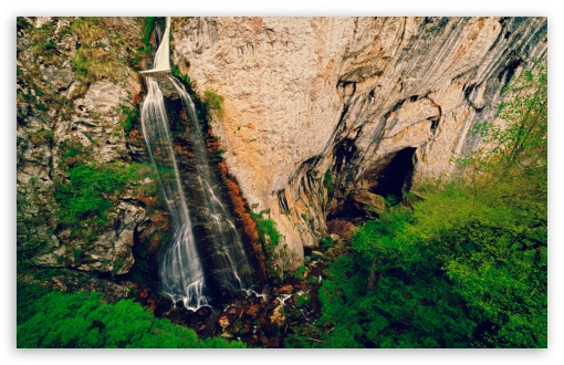 Download Waterfall, Vanatarile Ponorului, Travel, Romania UltraHD Wallpaper