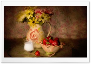 Bowl Of Strawberries, Vintage