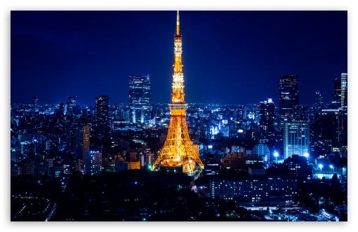 Download Tokyo Tower At Night UltraHD Wallpaper