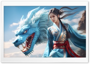 Asian Blue Dragon Girl...