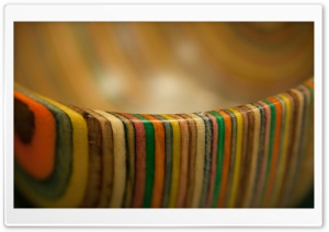 Wooden Rainbow Stripy Bowl